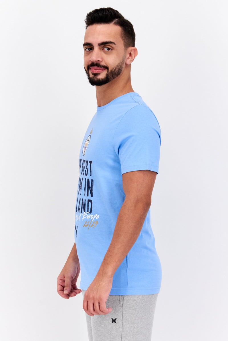 PUMA Men Sportswear Fit Training T Shirt, Blue Combo  - Image 4
