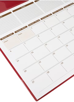 FIS FIS 2025 Year Planner with PVC Desk Blotter - English / French, Maroon - FSDK2EF25MR  - Image 3