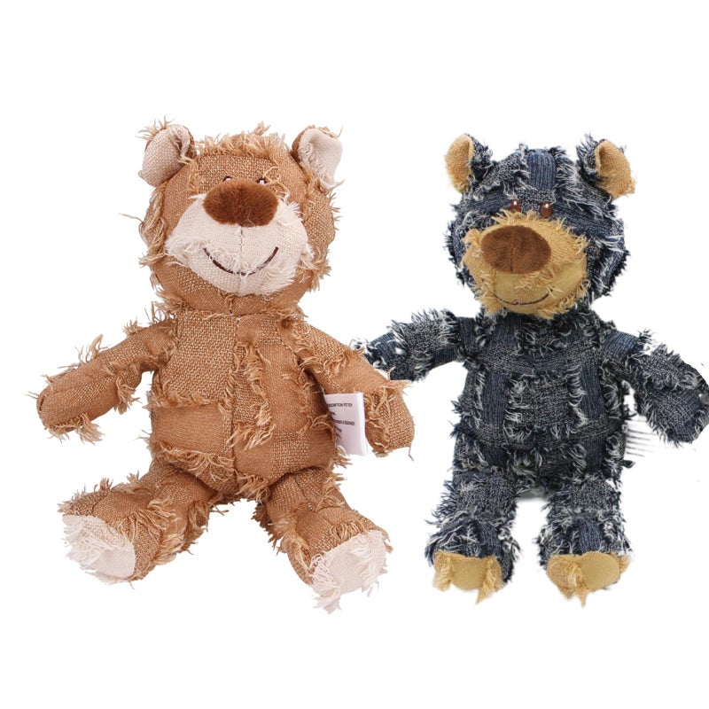 MAXBECK Dog Companion for Heavy Chewers Indestructible Robust Bear Dog Toy Resistant Squeaky Dog Toys for Heavy Chewers Unbreakable Stuffed Plush Dog Toys for Aggressive Chewers CNavyOak - Image 2