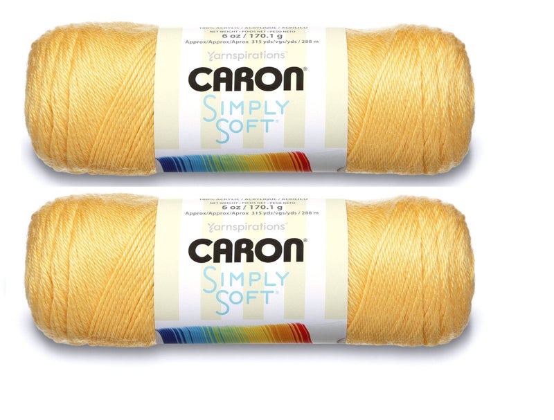 Bulk Buy Caron Simply Soft Yarn Solids 2Pack Sunshine