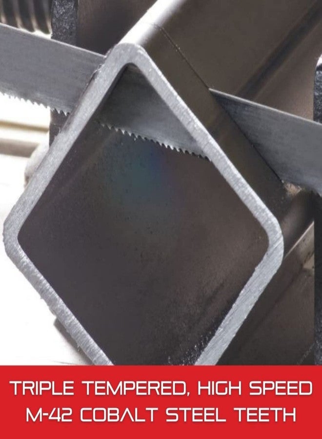 ستارريت شفرة منشار شريطي ثنائية المعدن من ستاريت فيرساتيكس إم بي مع أسنان من فولاذ الكوبالت M-42 - مثالية لقطع الأنابيب الهيكلية - 11 قدمًا و6 بوصات، 3/4 × 0.035 × 10-14/IP-PR - 99234-11-06 - Image 3