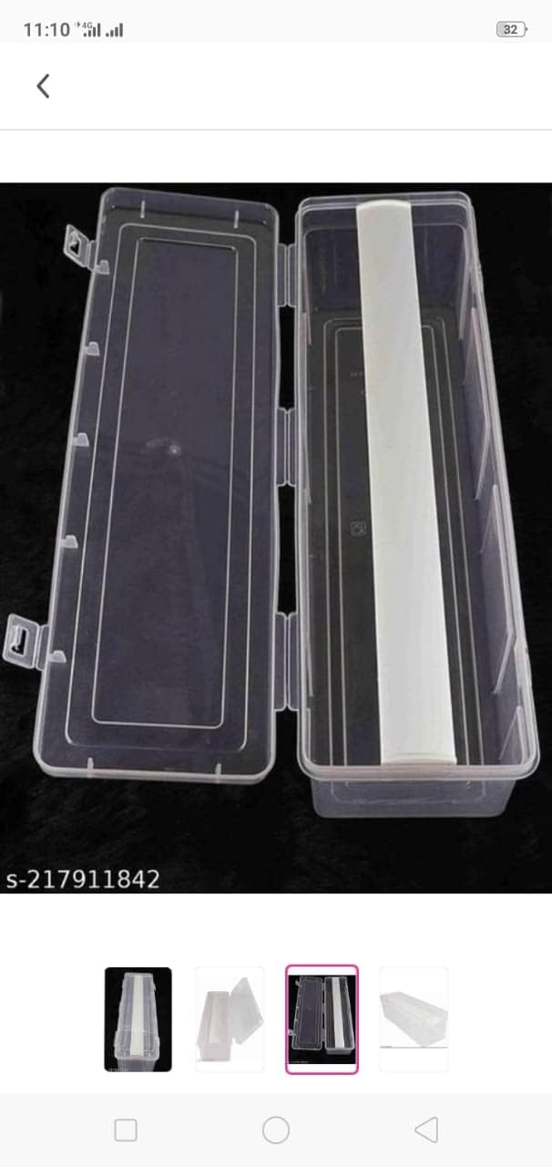 Ewings Plastic Adjustable Bangle Box Organizer - Transparent Jewellery Storage Display for Bangles and Bracelets (White) - Image 2