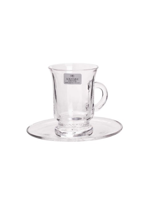 Crystal Tea Cup Set 6 Pieces - Saif Home