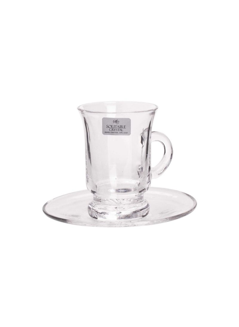 Alsaif home Crystal Tea Cup Set 6 Pieces - Saif Home 