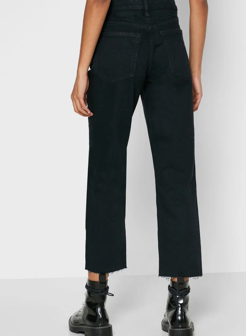 TOPSHOP High Waist Straight Jeans