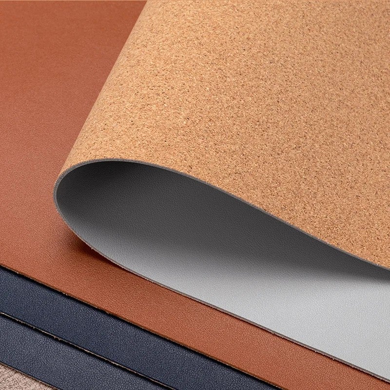 Y&D Natural Cork & PU Leather Desk Pad - Waterproof Dual-Sided Large Office Desk Mat, Ultra-Thin Table Protector & Mouse Pad - Image 4