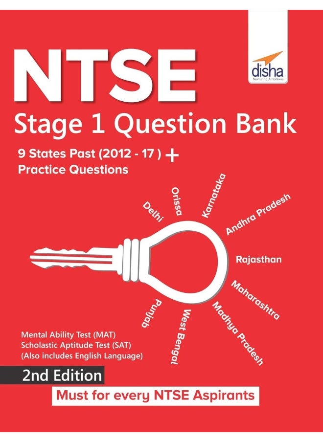 NTSE Stage 1 Question Bank - 9 States Past (2012-17) + Practice Questions 