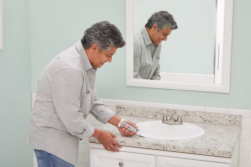 GE Sealants & Adhesives Advanced Silicone 2* Kitchen & Bath Sealant, 2.8oz, Clear - Image 4