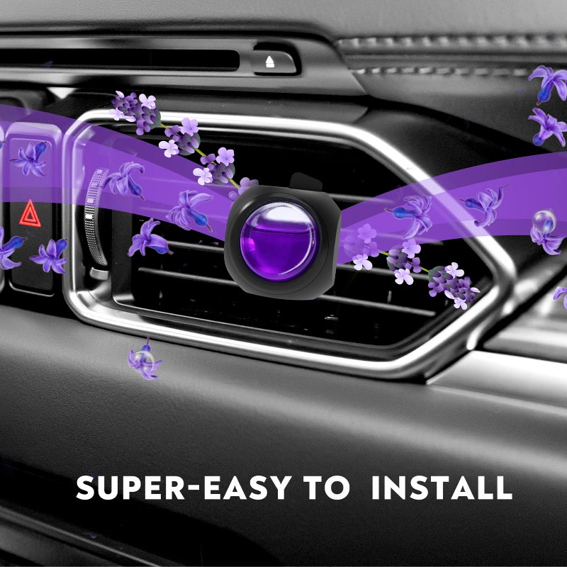 DRIVEJOY Car Air Freshener Vent Clips, 8 Pack, Provides Long-Lasting Scent, Up to 240 Days, Odor Eliminator (Lavender) - Image 2