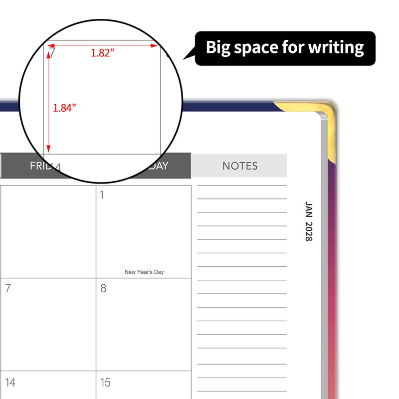Kamoy Monthly Planner 2026-2028, 2026 Calendar 36 Months Planner, Jan. 2026 - Dec. 2028, 8.5" x 11",Hard PVC Cover with Spiral Bound, Perfect for School & Office for Women & Men - Gradient Purple - Image 4