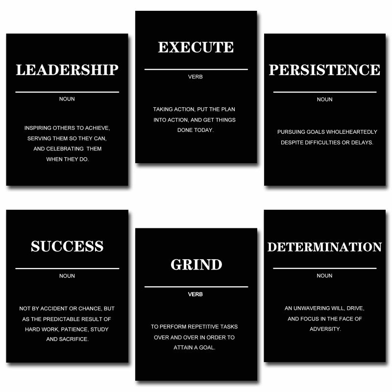 Yasowdkel Inspirational Wall Art, Motivational Wall Art, Positive Quotes & Sayings Posters, Inspirational Wall Decor for Bedroom Living Room,Decoration Office Wall Decor(Set of 6,8x10in, Unframed) 1 - Image 1