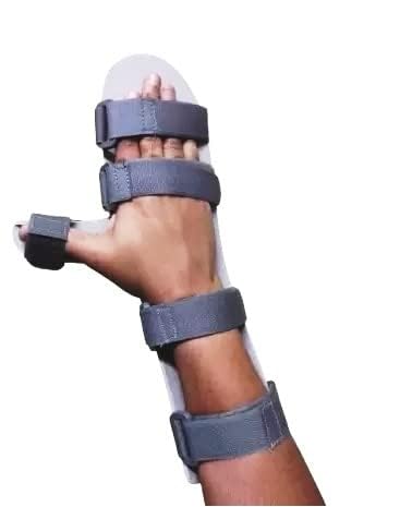 WMIO Hand Resting Aluminium Splint, Wrist Hand Orthosis Full Cockup Stroke & Paralysis For Arthritis (For Right Hand, M) - Image 1