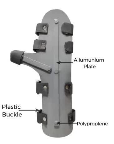 WMIO Hand Resting Aluminium Splint, Wrist Hand Orthosis Full Cockup Stroke & Paralysis For Arthritis (For Right Hand, M) - Image 2