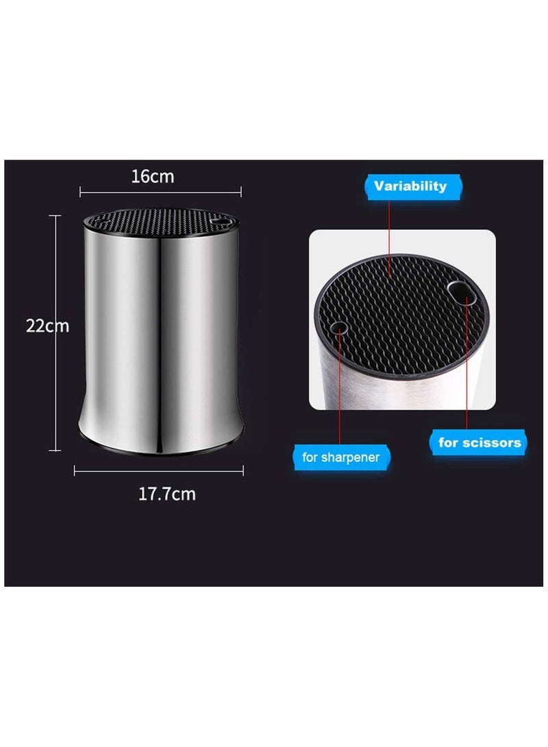 نيبمينينت Universal Knife Blocks, Holders with Slots for Scissors and Sharpening Rod Detach - Image 2