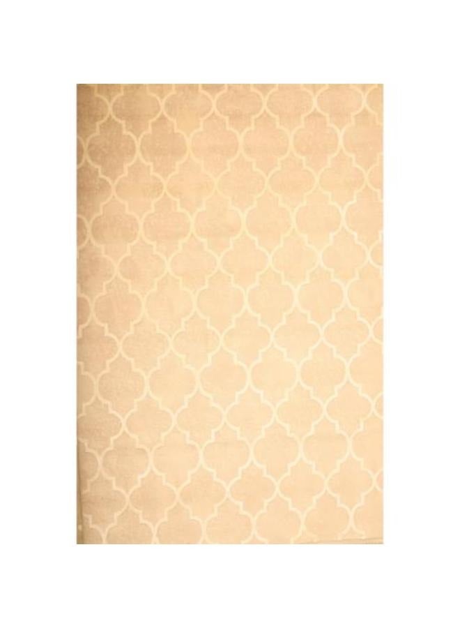 NOUL Beige Quatrefoil Pattern Area Rug, - Image 1