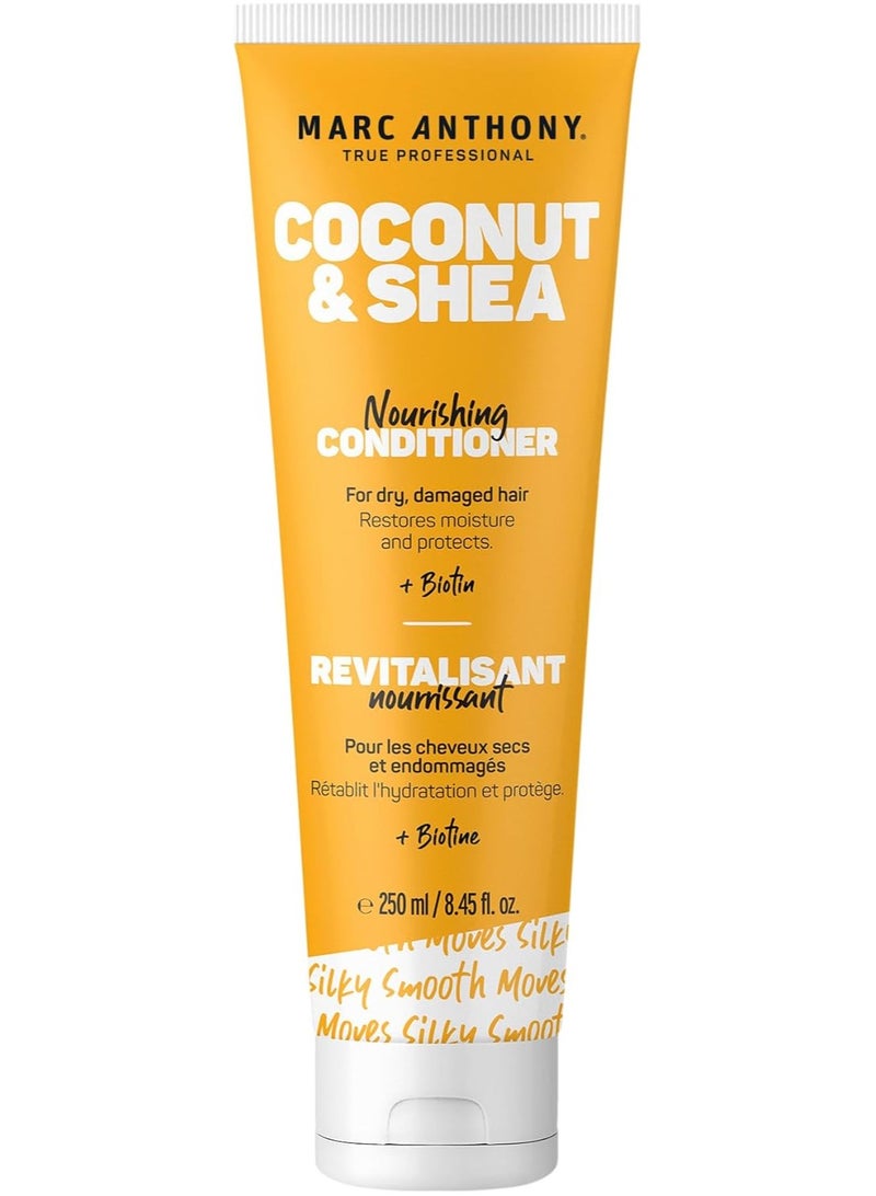 Marc Anthony 100% Coconut Oil & Shea Butter Hydrating Conditioner 250ml — Nourishes & Softens Hair - Image 1