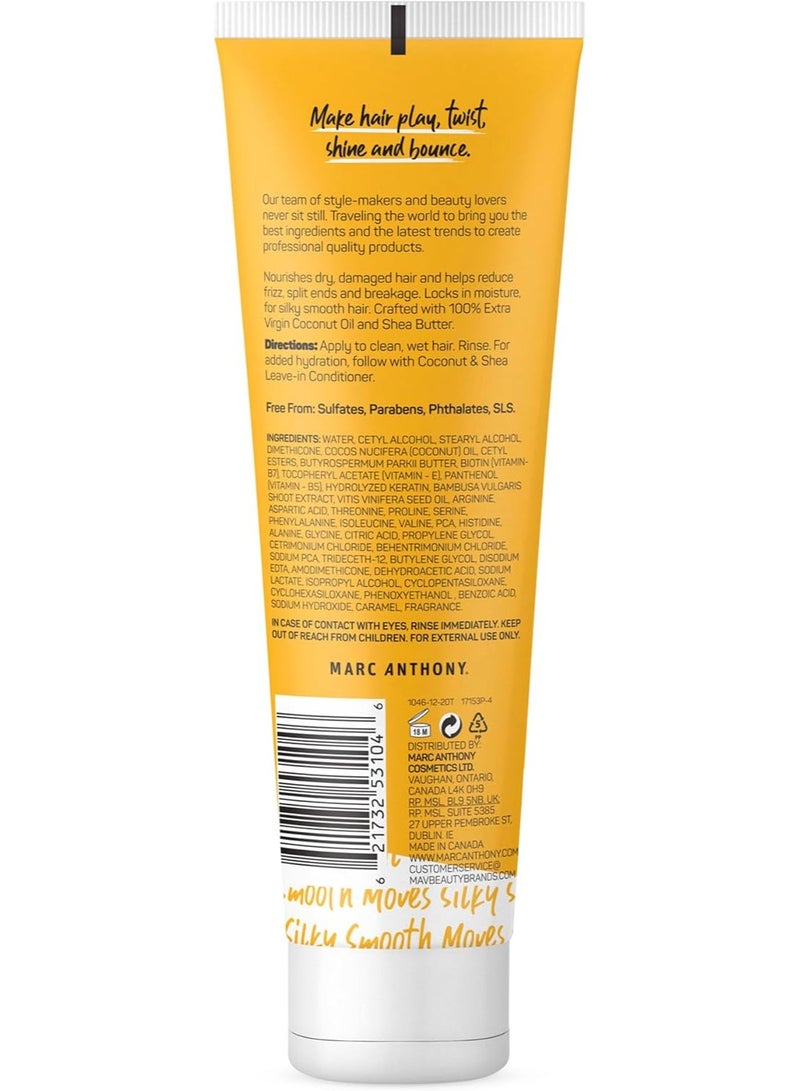 Marc Anthony 100% Coconut Oil & Shea Butter Hydrating Conditioner 250ml — Nourishes & Softens Hair - Image 2