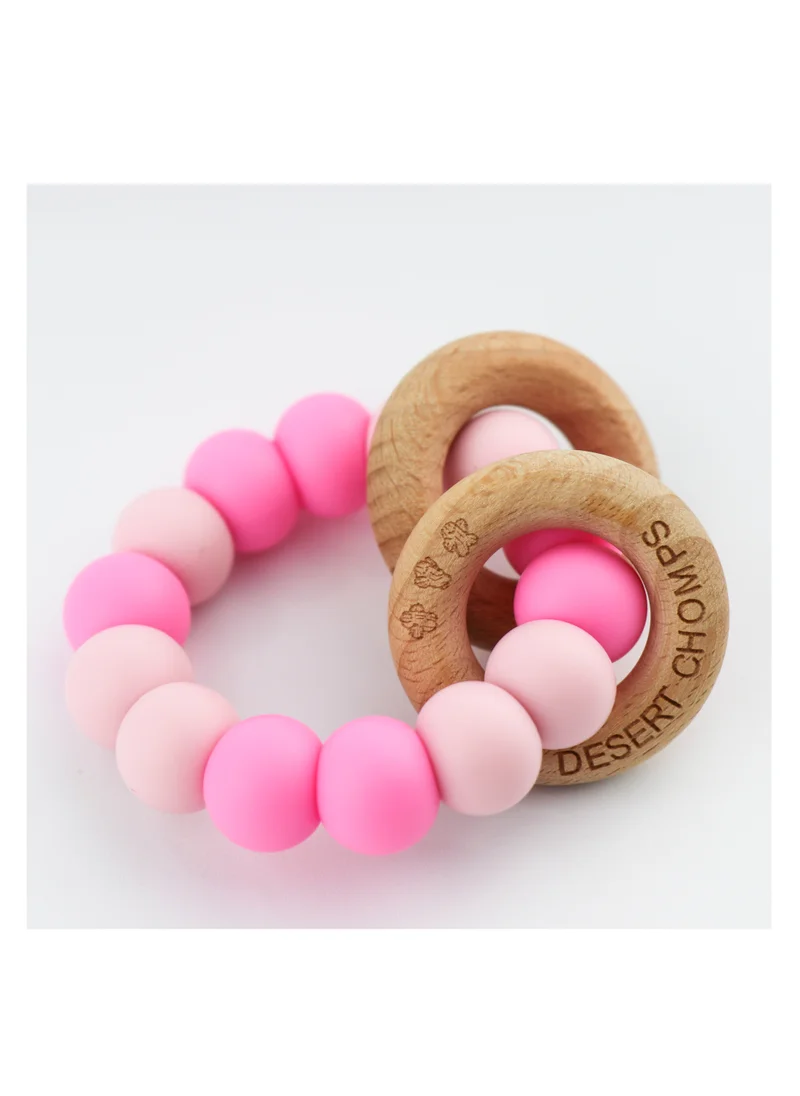 Desert Chomps Desert Chomps Ringlet Classic Teether - Desert Rose