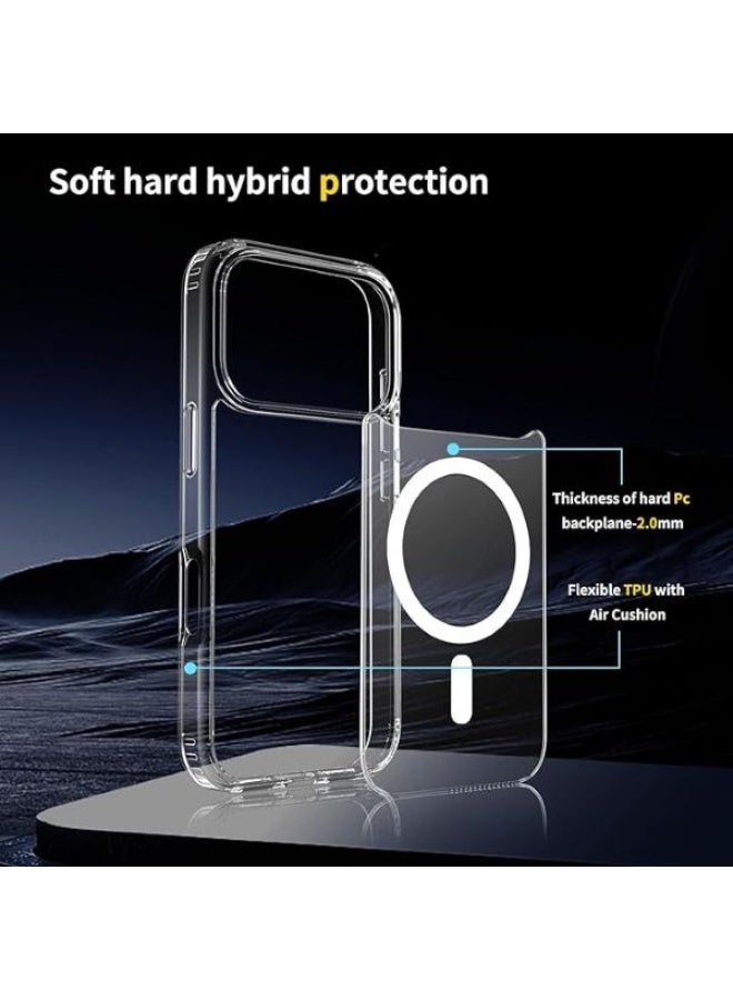iPhone 17 Pro Max Case Cover, Crystal Clear MagSafe Magnetic Shockproof Case  Cover - Image 2