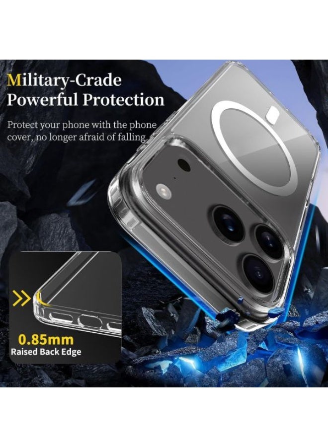 iPhone 17 Pro Max Case Cover, Crystal Clear MagSafe Magnetic Shockproof Case  Cover - Image 3