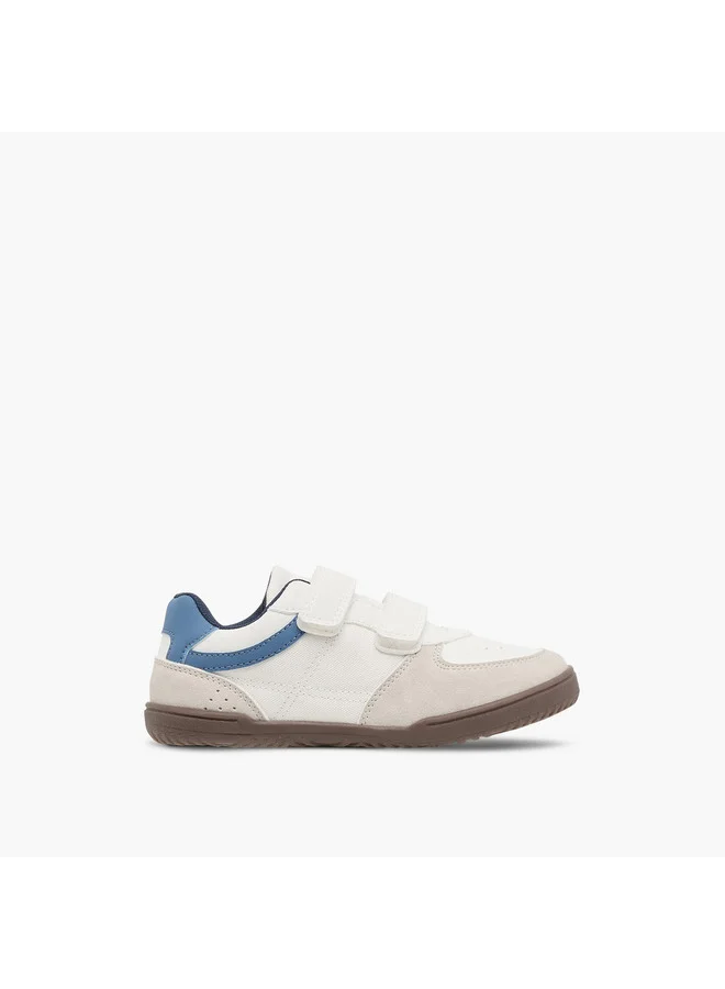 جونيورز Boys Panelled Sneakers with Hook and Loop Closure