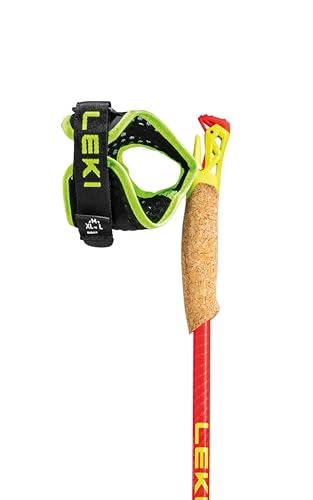 Leki عصا تسلق خفيفة الوزن قابلة للطي من LEKI Ultratrail FX.One Superlite Carbon للتنزه والجري على المسارات - أحمر-أصفر-كربون - 130 سم - Image 5