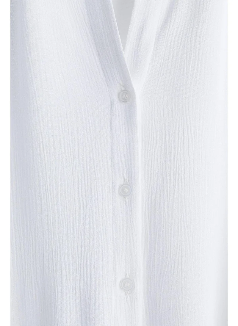 H&M Crinkled viscose shirt