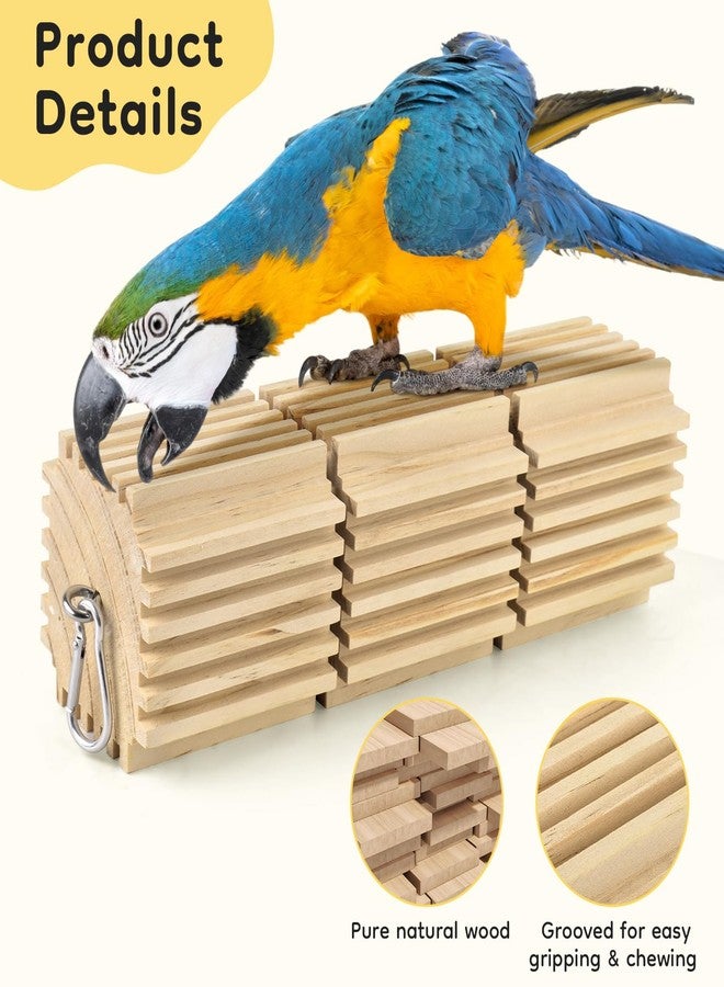 DBNESS Large Parrot Chew Toys, Natural Wooden Hanging Bird Foraging Toy Beak Grinding Blocks for African Grey, Amazon Parrots, Eclectus, Macaws - Image 4