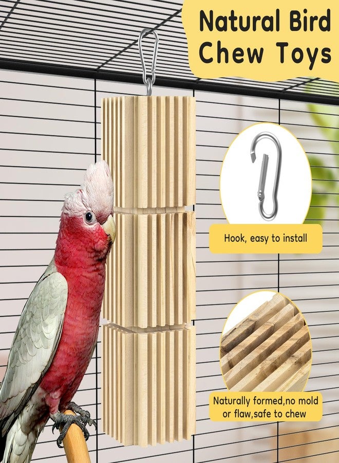 DBNESS Large Parrot Chew Toys, Natural Wooden Hanging Bird Foraging Toy Beak Grinding Blocks for African Grey, Amazon Parrots, Eclectus, Macaws - Image 3