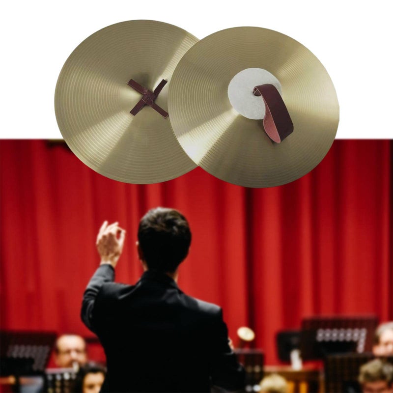 Deevoka Hand Cymbals Percussion Instrument Hand Cymbals Alloy for Performance Party Beginner Professional Drum Players, 10inch - Image 2