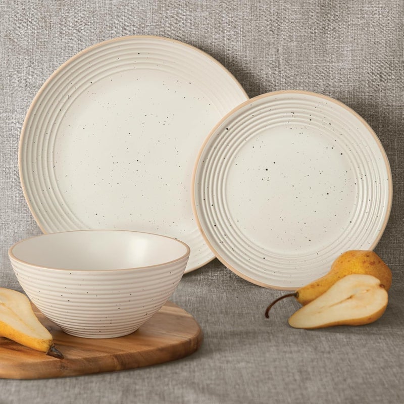 Safdie Stoneware Dinnerware Set Dishes for 4 Plates and Bowls Set Microwave Safe Platos de Cocina Kitchen Plates Cream - Image 5
