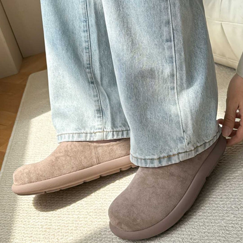 Commuter Casual Shoes Versatile Soft Surface Men'S Half Slippers Small Potato Big Toe Mule Shoes Leather Sandals - Image 2