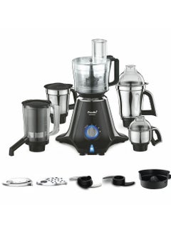 Preethi Zodiac Mg-218 Mixer Grinder for Kitchen, 5 Jars 750 Watt Mixie (3 Stainless Steel Jars +1 Juicer Jar+1 Master Chef Plus Food Processor Jar),Black/Light Grey