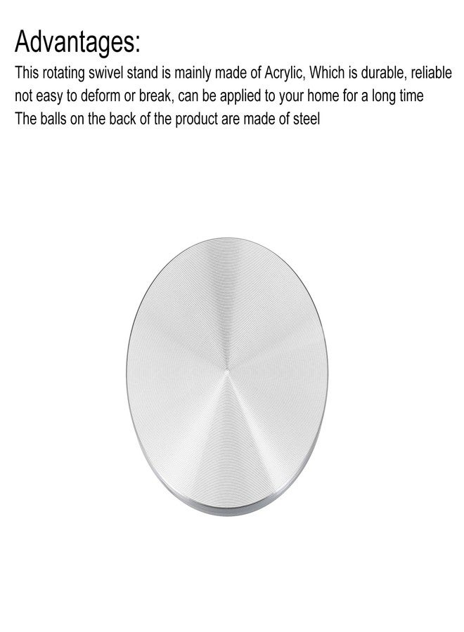 ميكسينيتي حامل دوار ميكانيكسي مقاس 2 بوصة مزود بمحامل كروية فولاذية، قاعدة دوارة حلقية لخزائن زاوية المطبخ، فضي اللون، مقاس 0.55 بوصة - Image 4