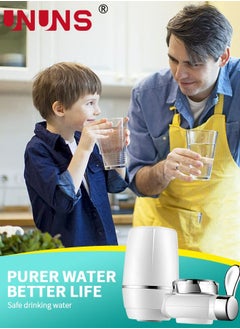 UNUNS Faucet Water Filter,Water Purifier For Faucet With 1 Filter,Multi-Stage Advanced Faucet Water Filter System Removes Chlorine,Sediment, Chemicals Suitable For Kitchen And Bathroom  - Image 5