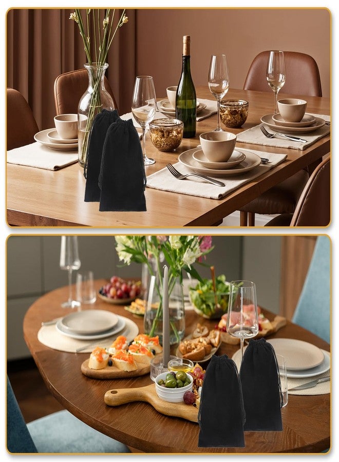 AojSup 100 Pcs 4 x 6 Inch Premium Velvet Drawstring Bags, Luxurious Black Velvet Gift Bags with Drawstring Closure for Jewelry Storage, Wedding Favors and Party Supplies - Image 5