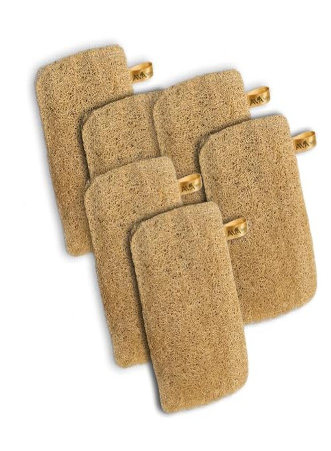 AVA100% Natural Sun-Dried Loofah | Organic Bath Scrubber for Women & Men | Gentle Exfoliating Body Scrub Sponge | Eco-Friendly, Biodegradable Body Brush | Removes Dead Skin | Pack of 6 - Image 1