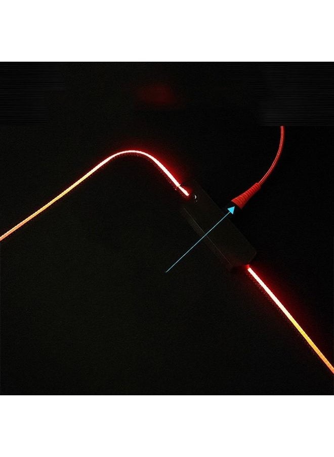 BURAQ 350x600x3mm F-01 Rubber Thermal Transfer RGB Luminous Non-Slip Mouse Pad(Ice Lend)  - Image 3