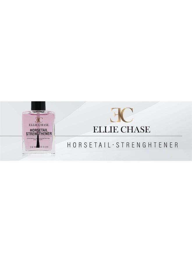 ELLIE CHASE Horsetail Nail Strengthener, Growth, Hardener, Repair Treatment Polish 0.5 OZ / Help Splits, Breaks, Thin, Weak, Chipped, Damaged, Cracked, Peeling Nails / Grow Strong Hard Thicker Nails - Image 2