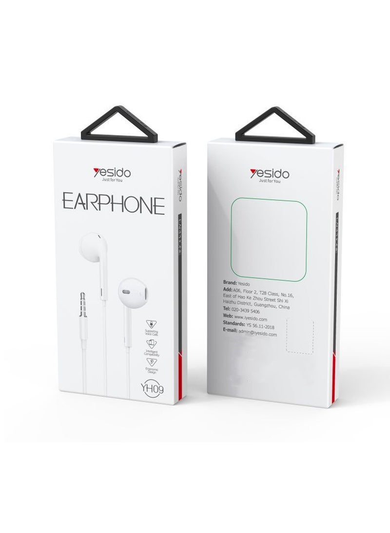 يسيدو YH09 سماعة أذن بمقبس 3.5 ملم مادة إلغاء الضوضاء للمكالمات الصوتية باللون الأبيض - Image 1