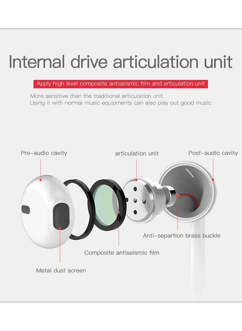 يسيدو YH09 سماعة أذن بمقبس 3.5 ملم مادة إلغاء الضوضاء للمكالمات الصوتية باللون الأبيض - Image 5
