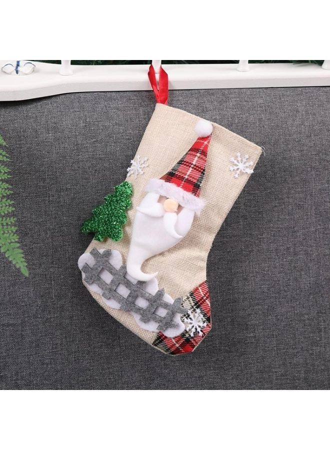 NIBEMINENT 3-Piece Decoration Medium Stocking Gift Bag Multicolour - Image 1