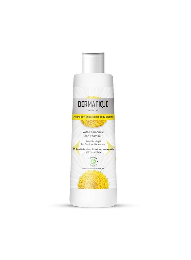 Dermafique Hydra Soft Nourishing Body Wash - 250ml, Showergel for Women & Men, No Parabens/SLS/SLES, With Vitamin E & Chamomile, Suitable for Sensitive - Normal Skin | Dermatologist Tested - Image 1