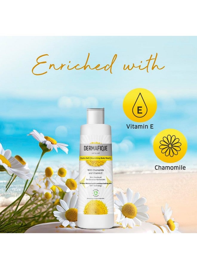 Dermafique Hydra Soft Nourishing Body Wash - 250ml, Showergel for Women & Men, No Parabens/SLS/SLES, With Vitamin E & Chamomile, Suitable for Sensitive - Normal Skin | Dermatologist Tested - Image 2