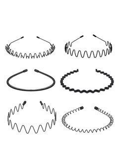 Generic 6pcs set of hair bands for men, invisible sports, anti slip bangs, hair clip, wash face headband, women's universal  - Image 1