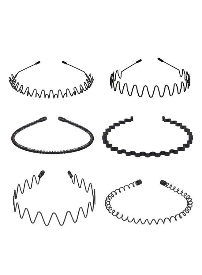 6pcs set of hair bands for men, invisible sports, anti slip bangs, hair clip, wash face headband, women's universal  - Image 1