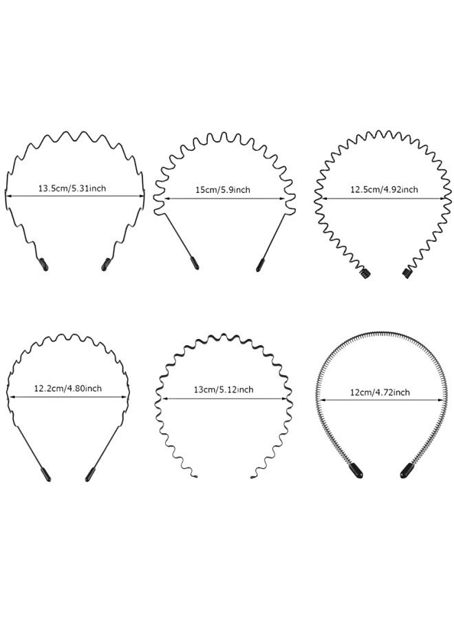 6pcs set of hair bands for men, invisible sports, anti slip bangs, hair clip, wash face headband, women's universal  - Image 4