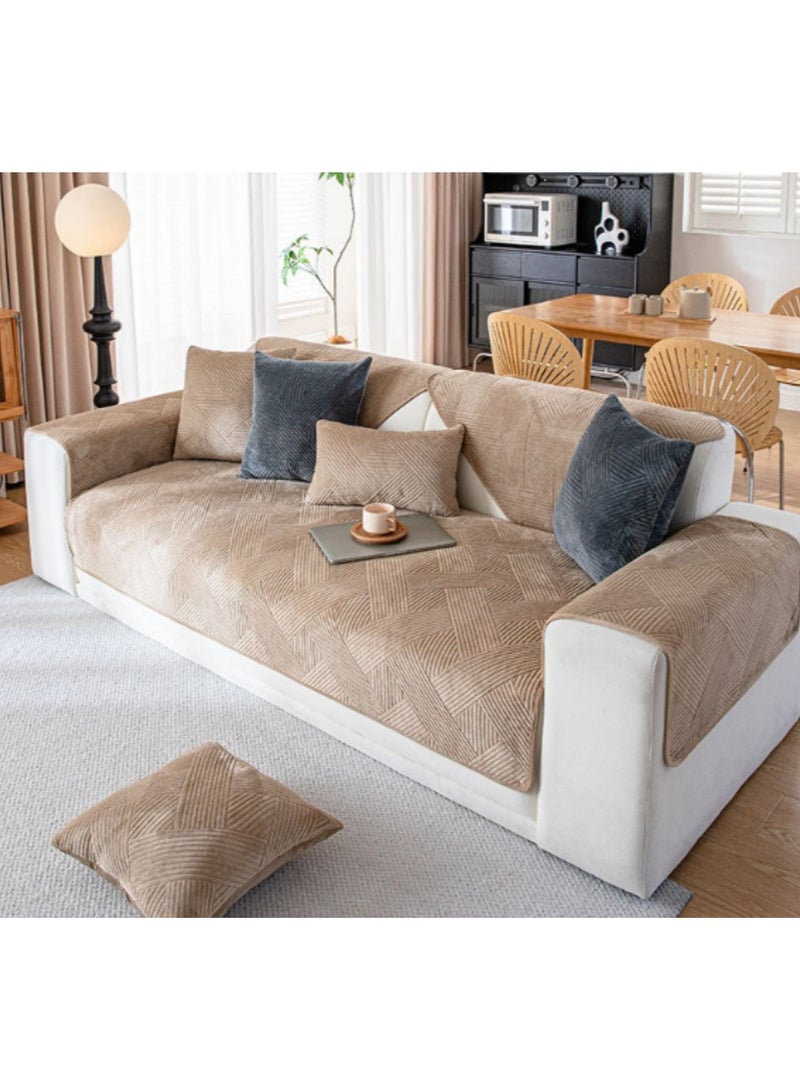 KUYING New Short Plush Sofa Mat 90-210cm