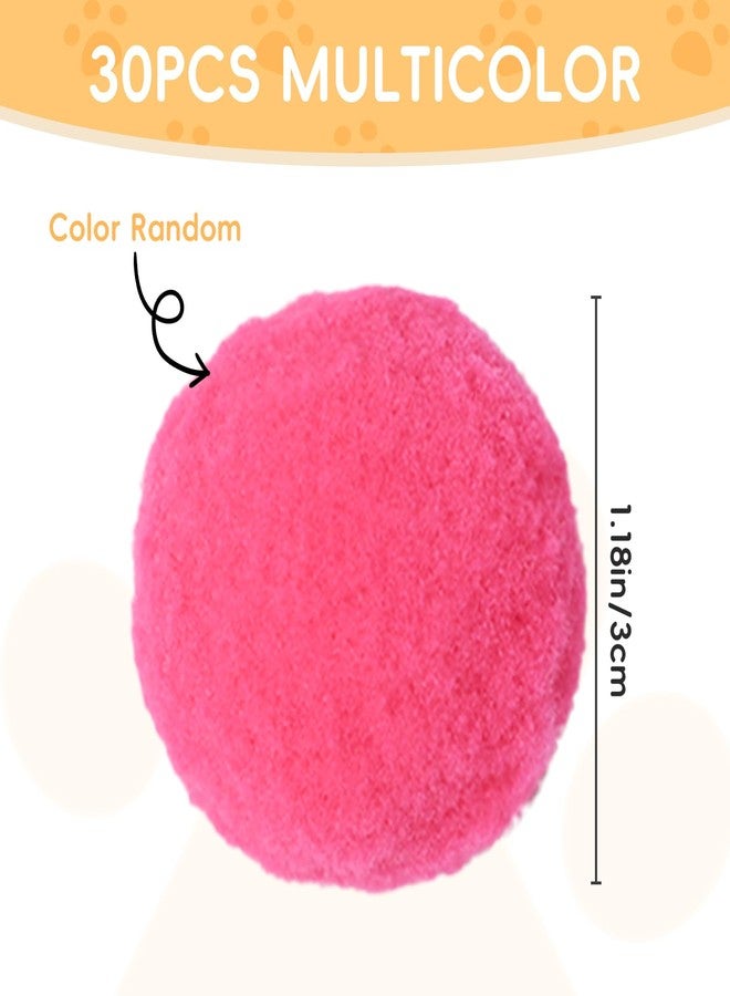 Gallipower 30 Pcs Soft Plush Cat Ball,Cat Toy Balls,Bulk Cats Toys,Puff Balls,Fuzzy Colorful Cats Ball for Pet Playing Exercising - Image 2