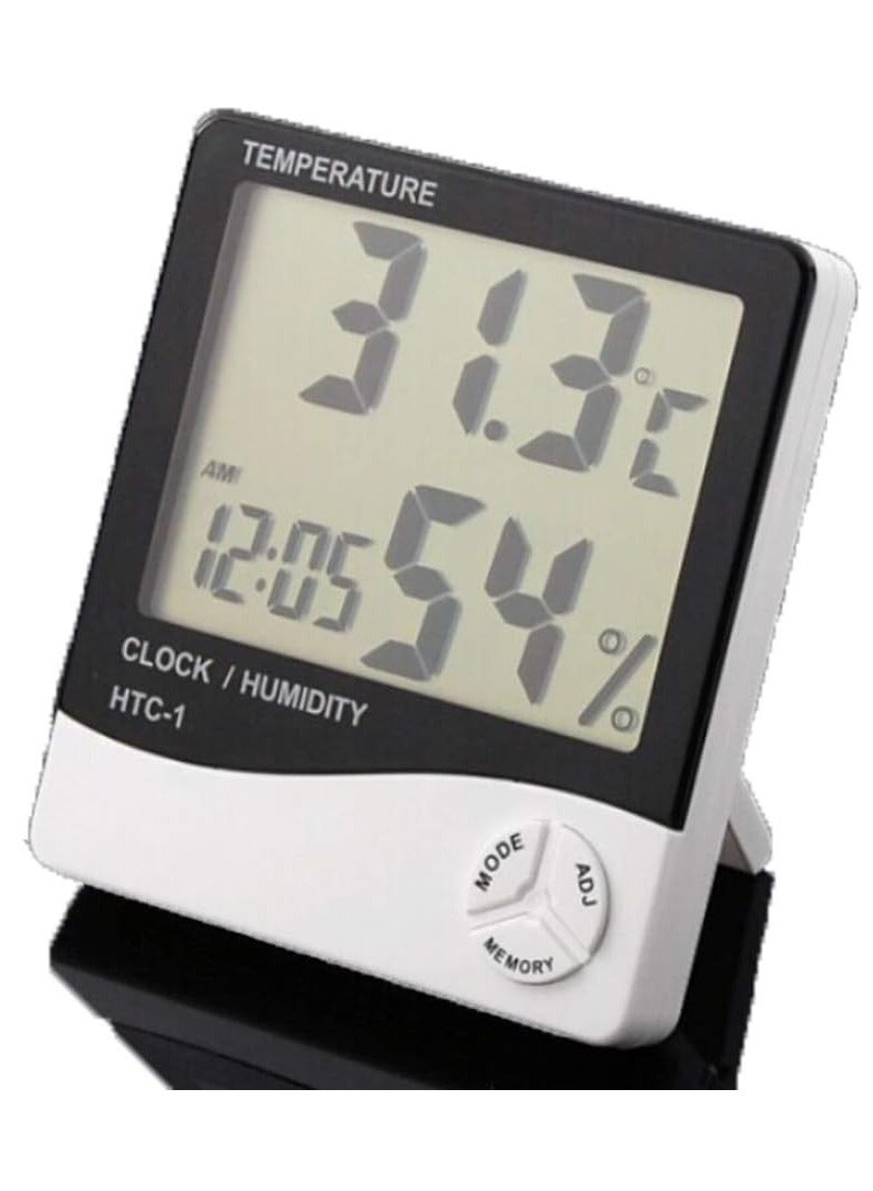 جهاز قياس درجة الحرارة والرطوبة مزود بمنبه - Image 2